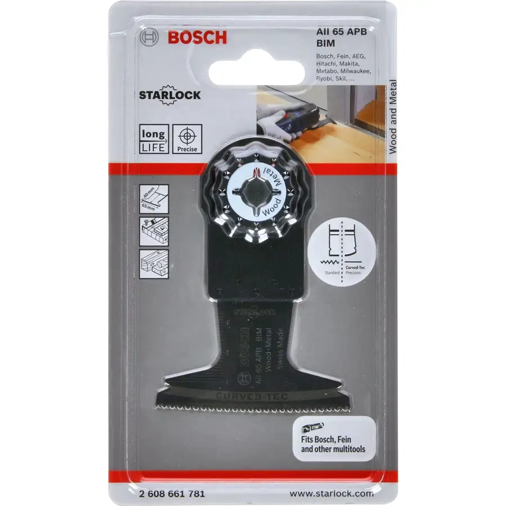 Погружное пильное полотно BIM AII 65 APB Wood and Metal BOSCH 2608661781