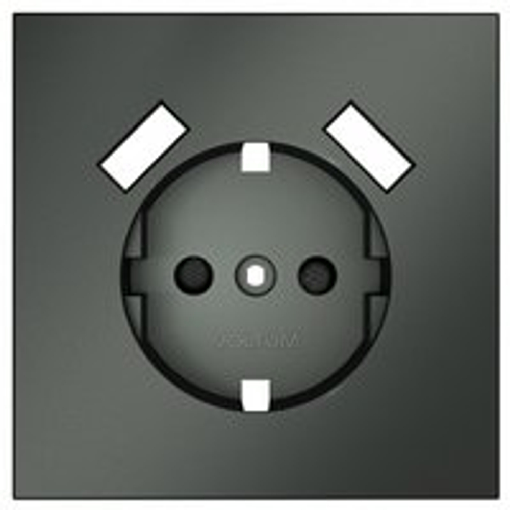 Накладка для розетки с заземлением и со шторками и 2хUSB type A Voltum S70 VLS000906