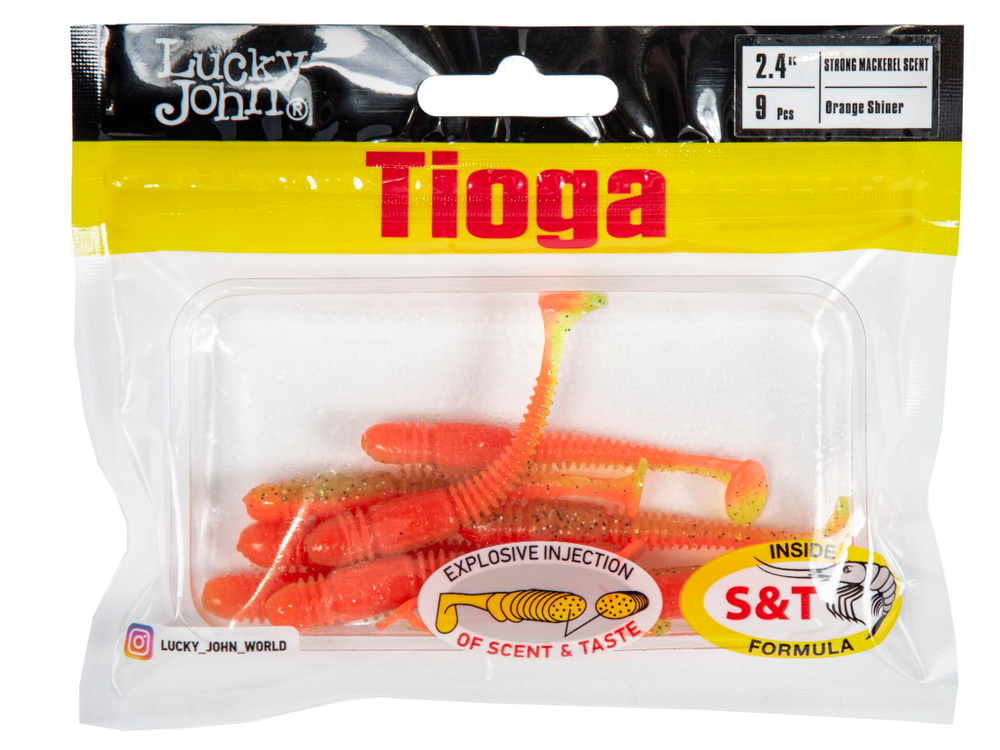 Мягкая съедобная приманка LJ Pro Series Tioga 2.4 in (61 мм), цвет Z12, 9 шт