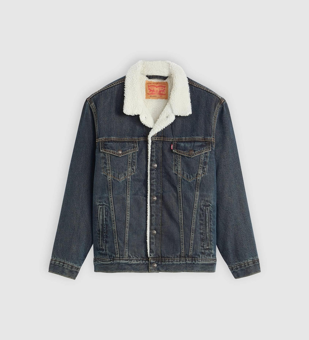 Куртка джинсовая утепленная мужская LEVI'S RELAXED FIT SHERPA TRKR NIGHT SHADOWS SH