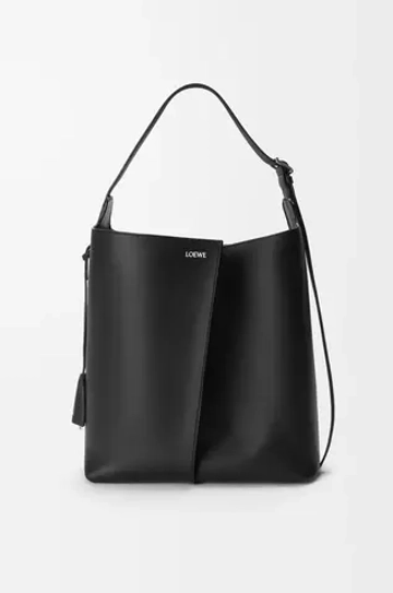 Loewe Большая сумка-тоут Bilbao из гладкой телячьей кожи, черный