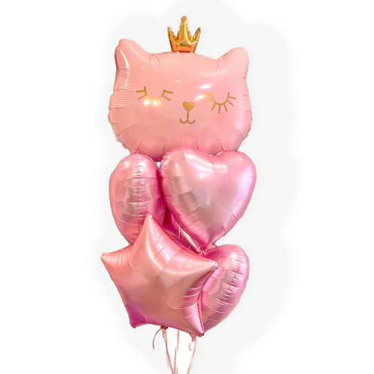 Фонтан из шаров Розовый Котик