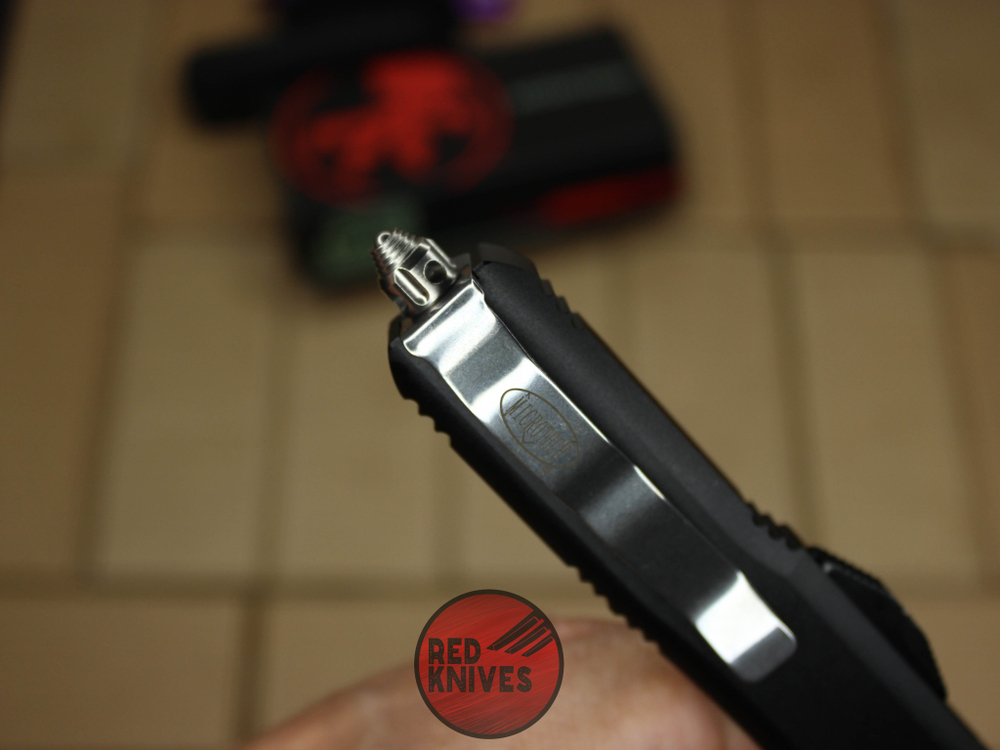 Нож Microtech UTX-85 S/E - черная рукоять, стандартный клинок, сатин + запчасти RK-389