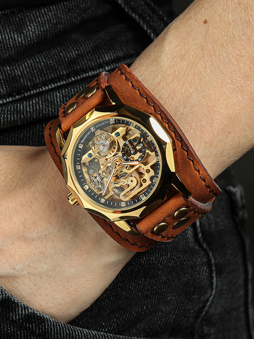Часы скелетоны женские механические Centuria 2.0 YOURTIME