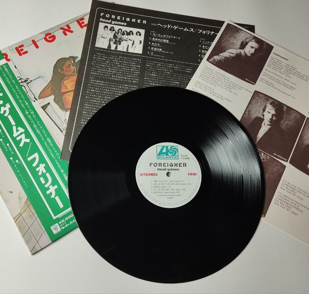 Винтажная виниловая пластинка LP Foreigner Head Games (Japan 1979) (Obi) The Modern Day