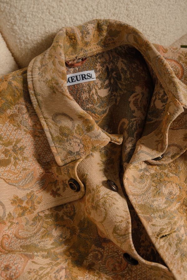 Куртка из Антикварного Гобелена/Antique Gobelin Jacket бежевая - фото 7