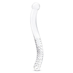 Стеклянный фаллоимитатор 11’’ Glass Pelvic Wand Double Ended - 28 см. (Цвет: синий)