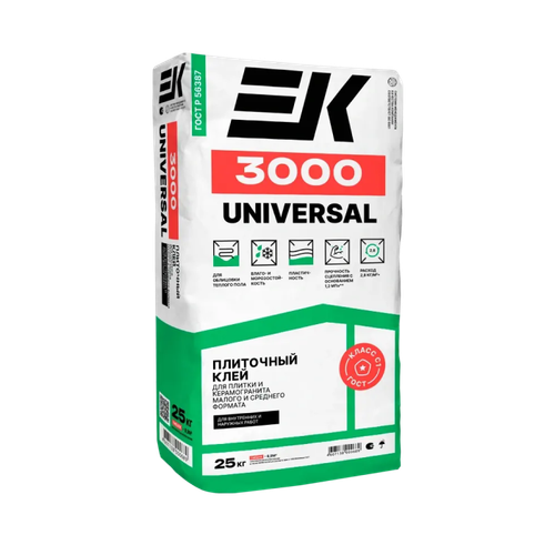 Клей для плитки ЕК 3000 25кг по низкой цене