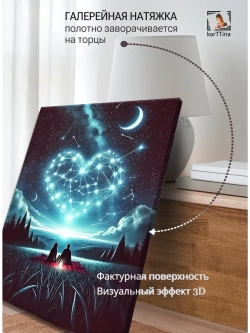 Картина Созвездие сердец для интерьера 30х40см 1шт.