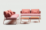 Диван плетеный с подушками Scab Design Lisa Sofa Club, терракотовый