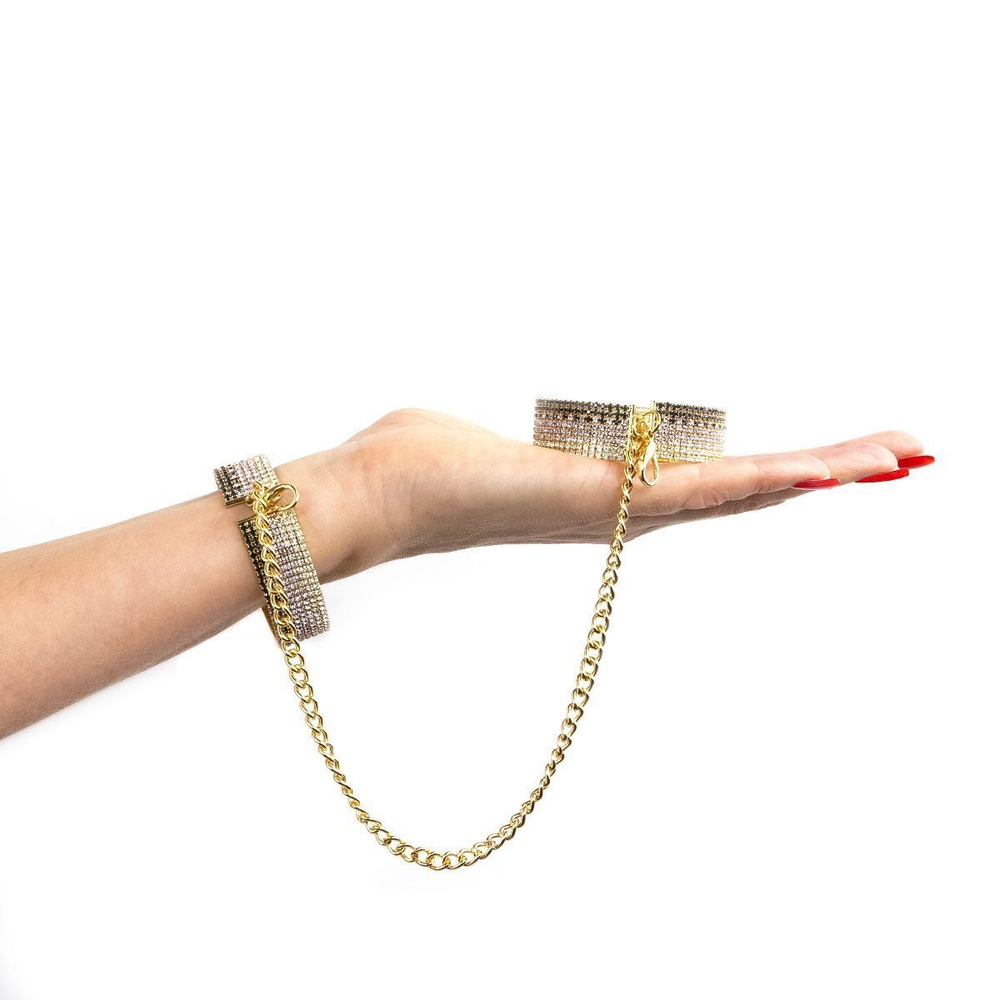 Золотистые наручники Diamond Handcuffs Liz (Цвет: золотистый)