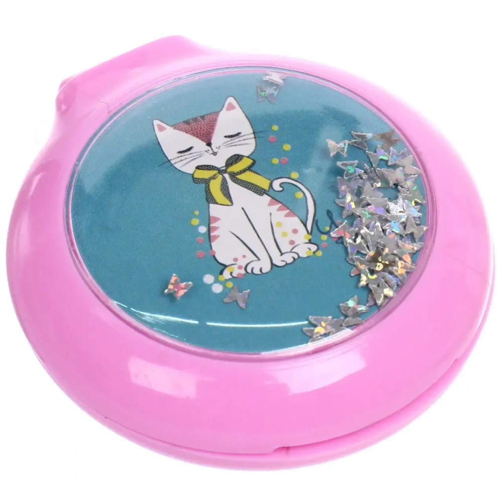 Расческа массажная складная «КОТИКИ», микс 4 дизайна, 6,5*2см (PVC коробка)