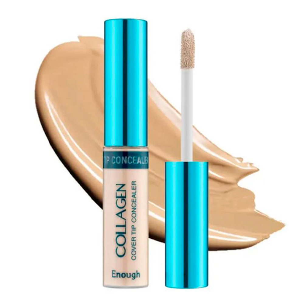 Консилер с коллагеном Тон 2 Enough Collagen Cover Tip Concealer #02 Clear Beige, 2 г