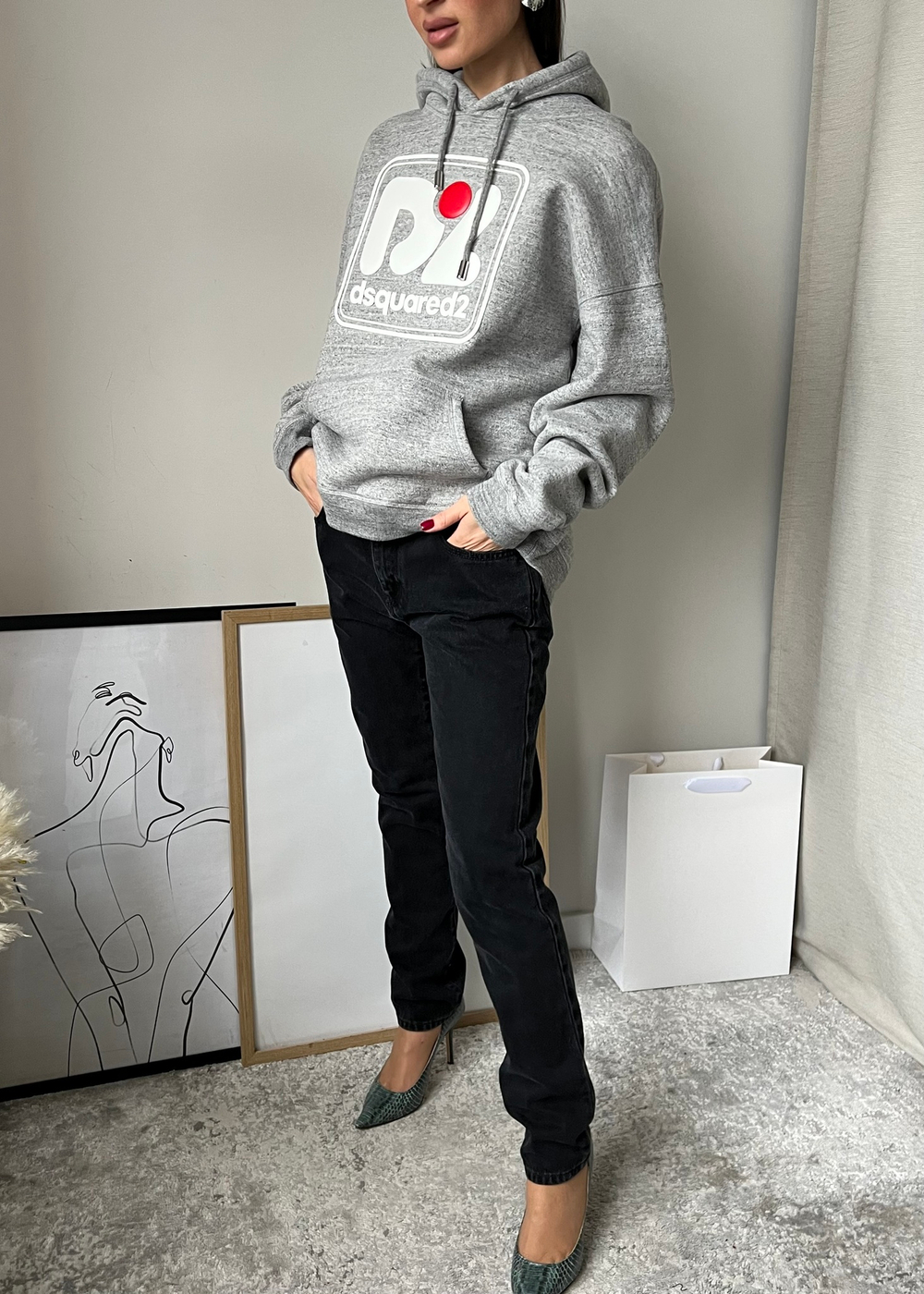 Хлопковая толстовка Dsquared2, S
