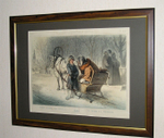 "Зима". Литография с рисунка К.А.Трутовского. 1860г. - антикварная литография