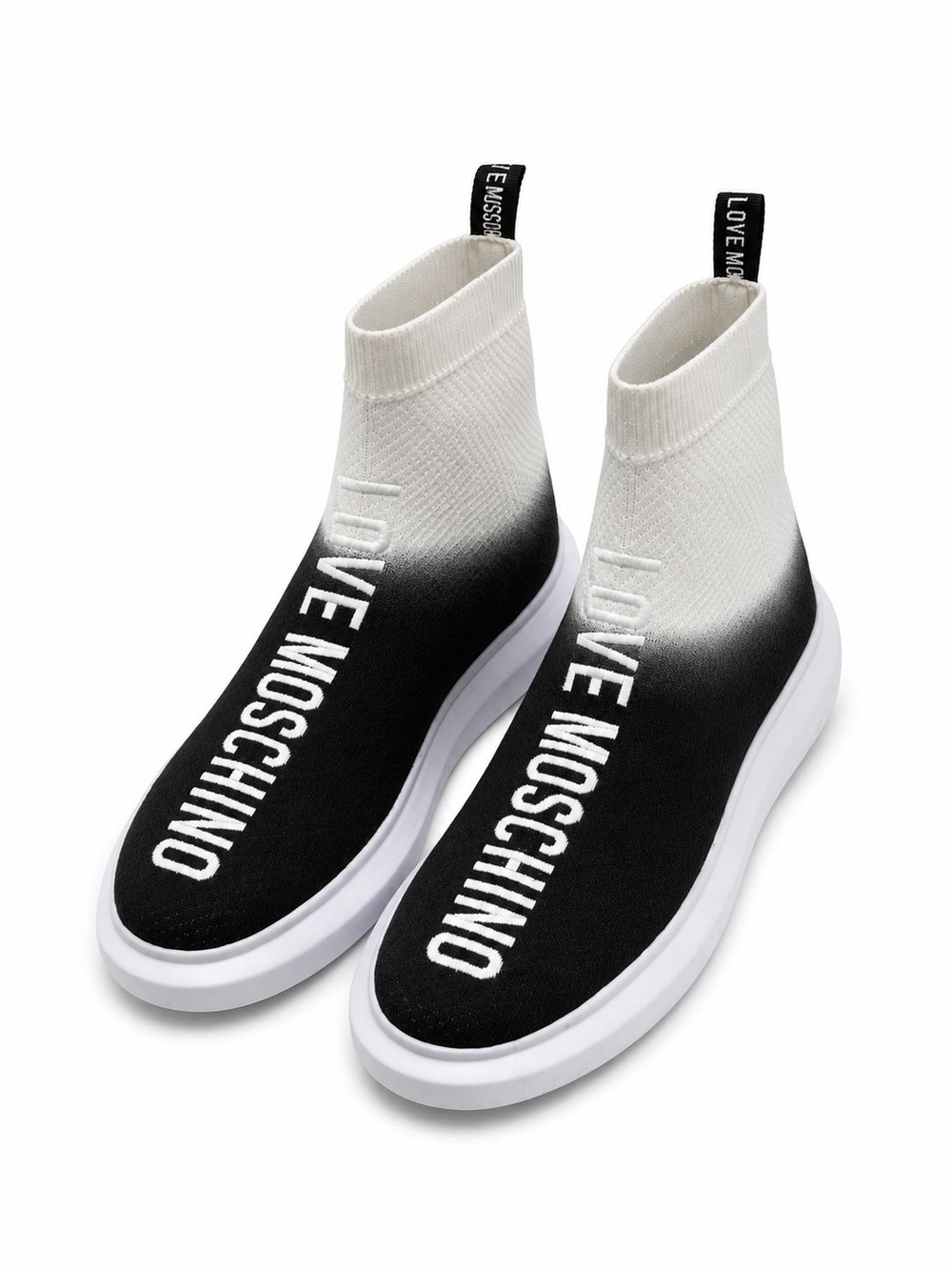 LOVE MOSCHINO кроссовки - черно-белый