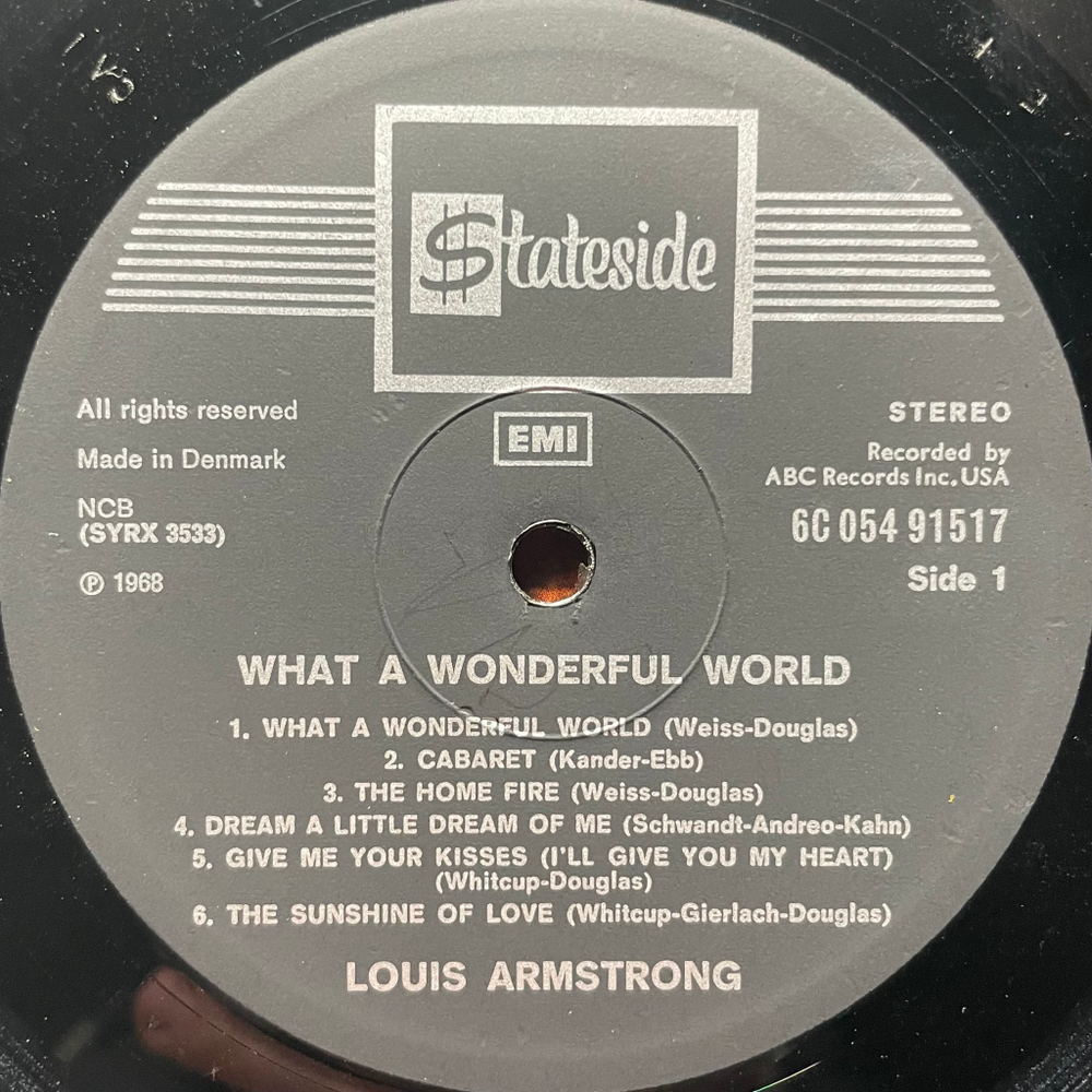 Louis Armstrong ‎– The Best Of Louis Armstrong (Дания 1968г.)