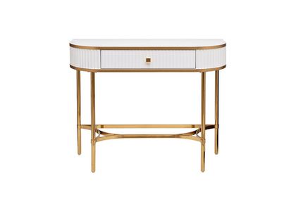 Консоль с 1 ящиком 100x40x78см Garda Decor белая с золотом