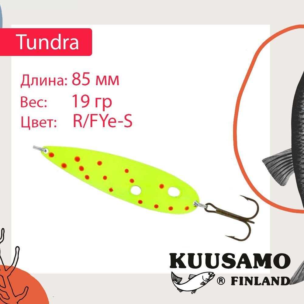 Блесна для рыбалки Tundra 85 мм колебалка 19 г