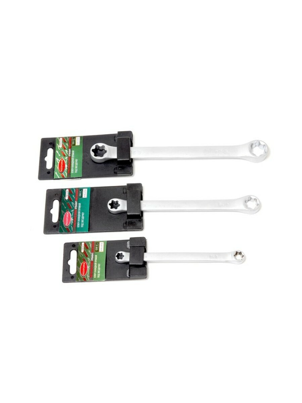 Ключ накидной Е-профиль Е6хЕ8, на пластиковом держателе RockForce##Rock FORCE RF-7560608
