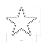 Фигура ARD-STAR-M1-295x275-36LED Warm (230V, 2.5W) (Ardecoled, IP65)