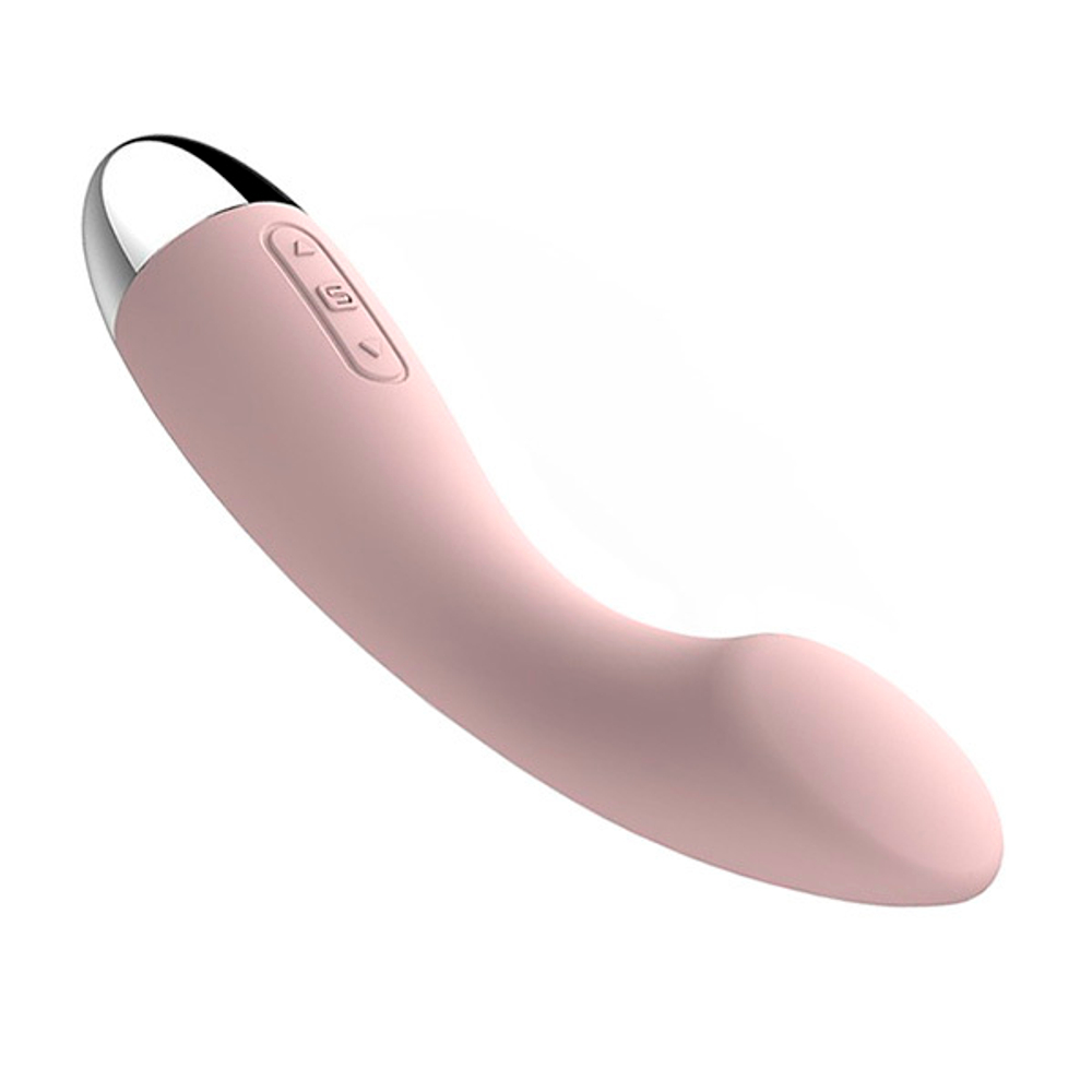 Нежно-розовый изогнутый вибратор 17см для стимуляции зоны G Svakom Amy Firm G-spot Vibrator SUV-02-Pale Pink