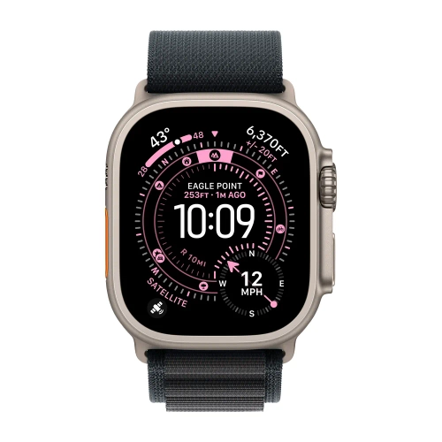 Умные часы Apple Watch Ultra 3 (2025) GPS + Cellular, 49mm, Natural Titanium Case with Black Alpine Loop, M