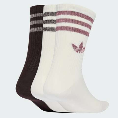 Носки до щиколотки с тремя полосками и блестками, 3 пары. - Adidas