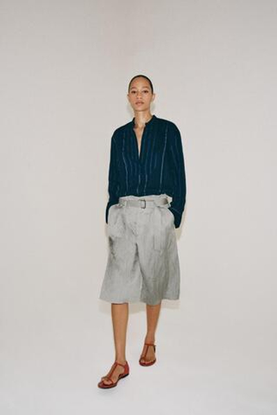 РУБАШКА В ПОЛОСКУ С МАНИШКОЙ — ZW COLLECTION — ZARA