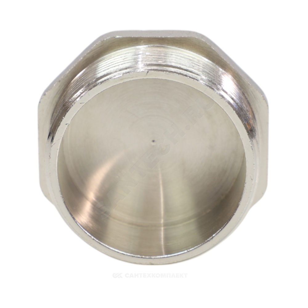 Заглушка латунь никель Ду 20 (3/4") НР VALFEX VF.583.N.034
