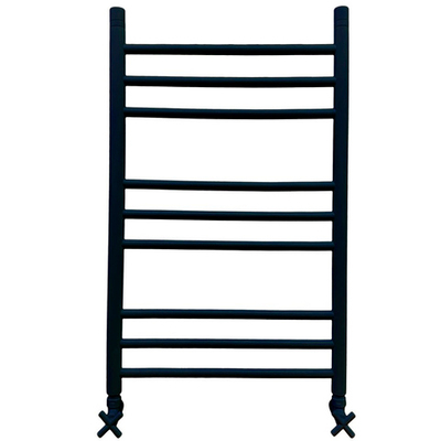 Полотенцесушитель Ника CLASSIC ЛП (Г2) 80/40 RAL9005 черный матовый с вентилями (комплект люкс)*