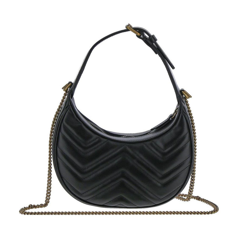 GUCCI Women"s GG Marmont Half Moon Shoulder Bag