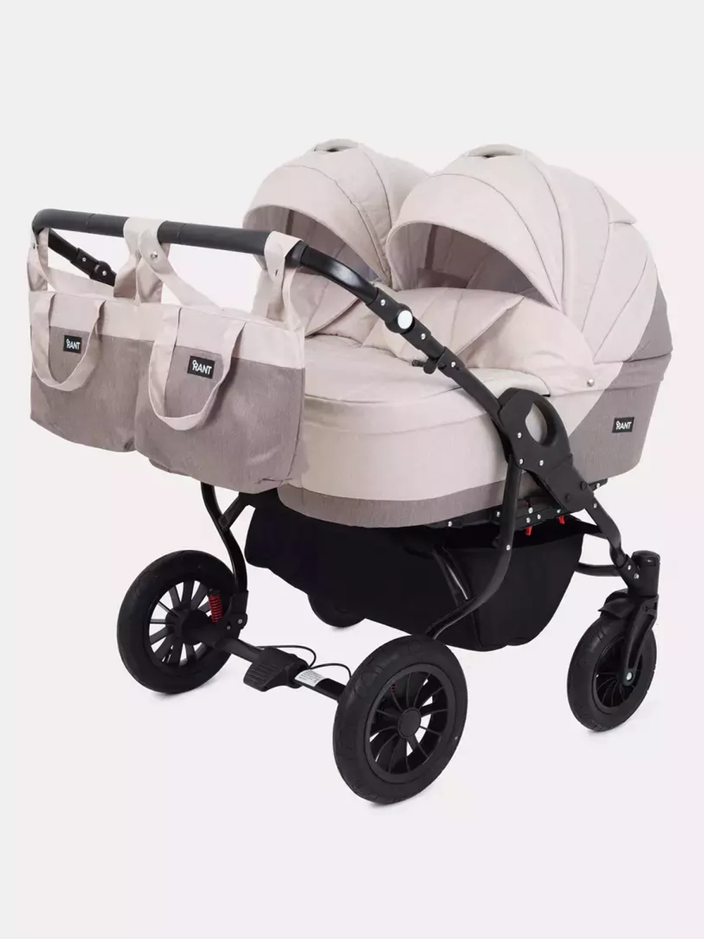 Коляска SIENA DUO (BartPlast) 02 коричневый-бежевый