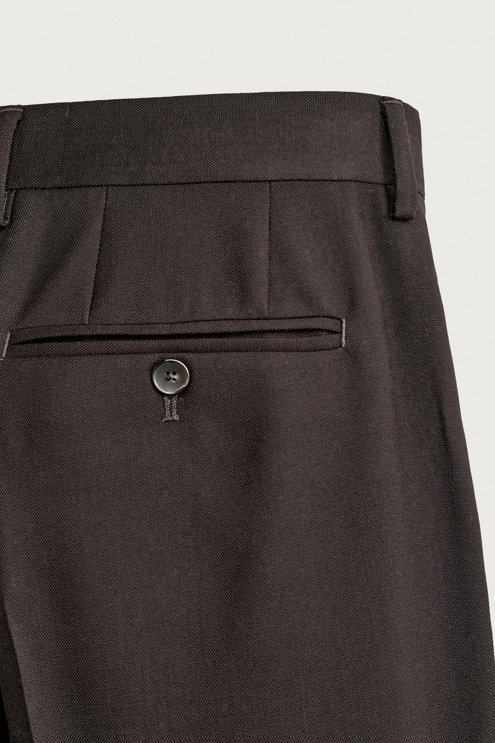 ZARA КОСТЮМНЫЕ БРЮКИ ИЗ СМЕСОВОЙ ШЕРСТИ, КОРИЧНЕВЫЙ