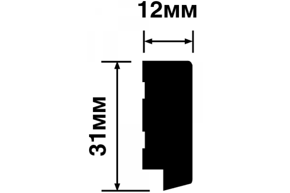 Финишный молдинг декорированный HiWood, 270x3,1 см