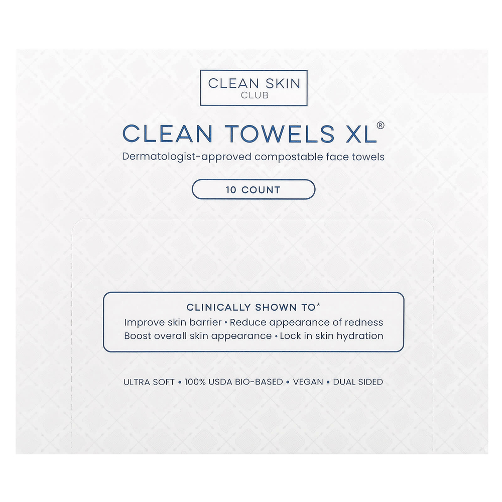 Clean Skin Club, Чистые полотенца XL®, 10 шт.