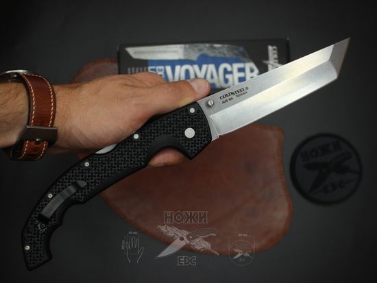 Складной нож Cold Steel 29AXT Voyager X Large Tanto c клинком из стали AUS-10A, рукоять Grivory (Griv-Ex)