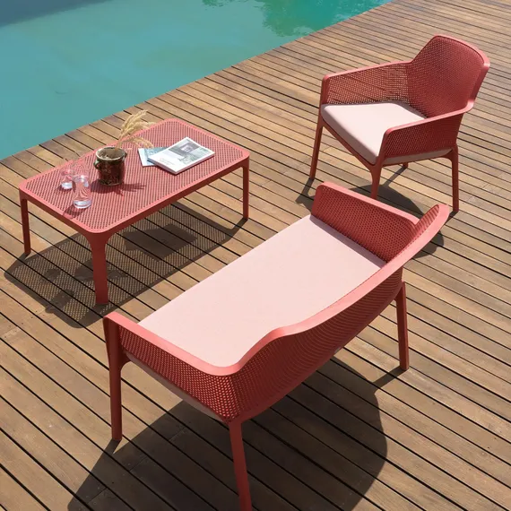 Журнальный столик Net Table 100х40 см коралловый