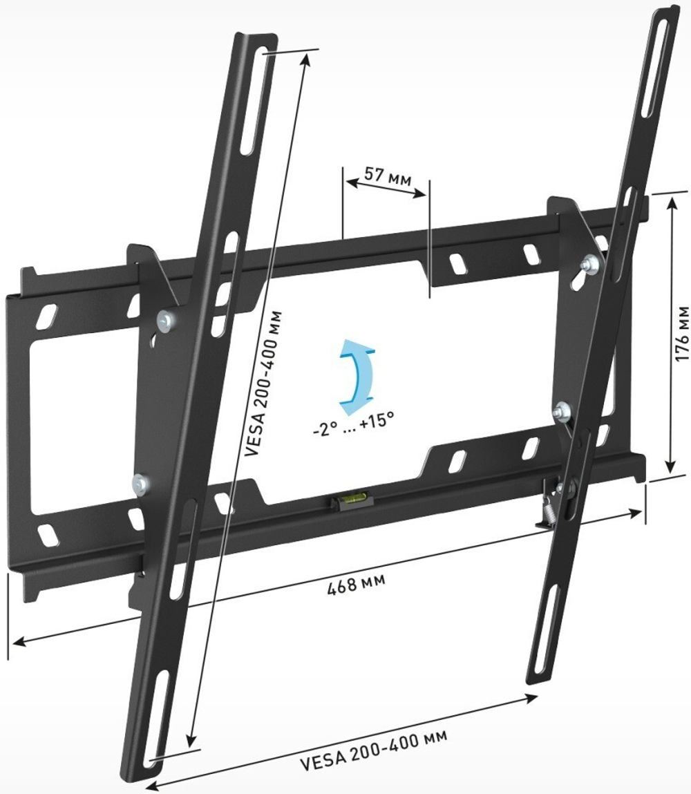 Кронштейн для телевизора Holder T4624-B черный 32;-55; макс.40кг настенный наклон