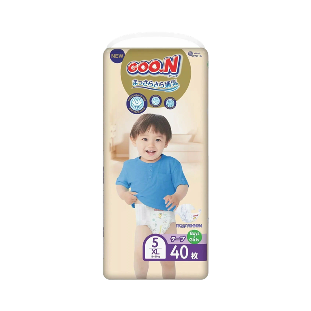 GOO.N 5 подгузники 40 шт 12-20 кг 1*4