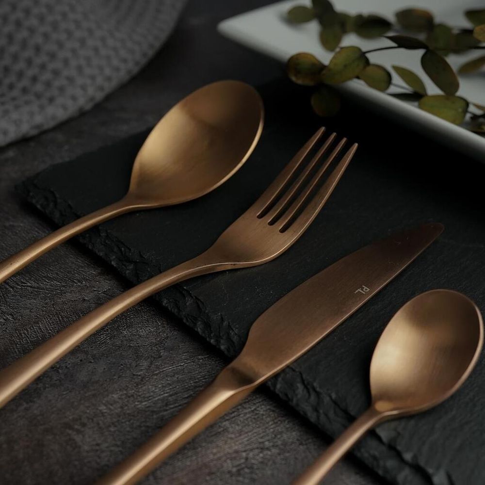 Ложка столовая 21 см матовая цвет светлая медь PVD Alessi-Copper P.L. [12]