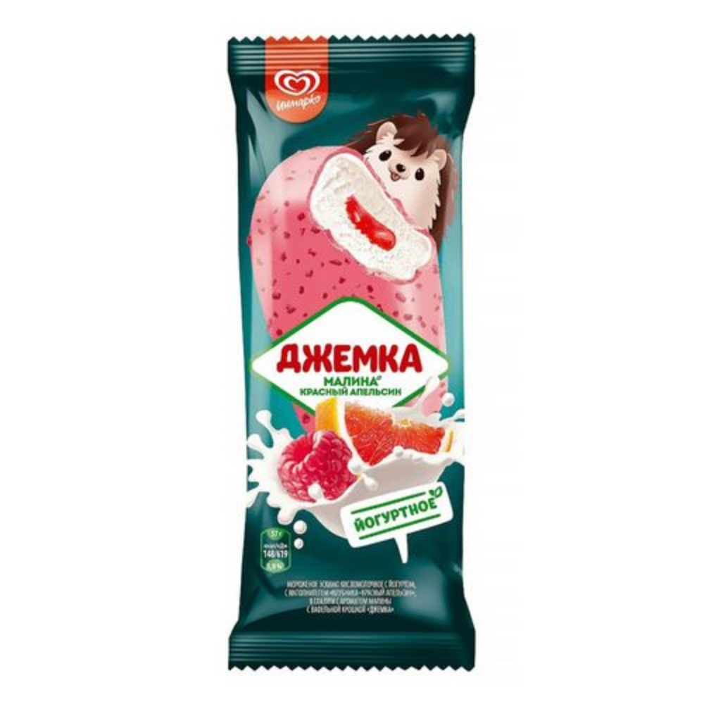 Мороженое Джемка малина красный апельсин 80 гр