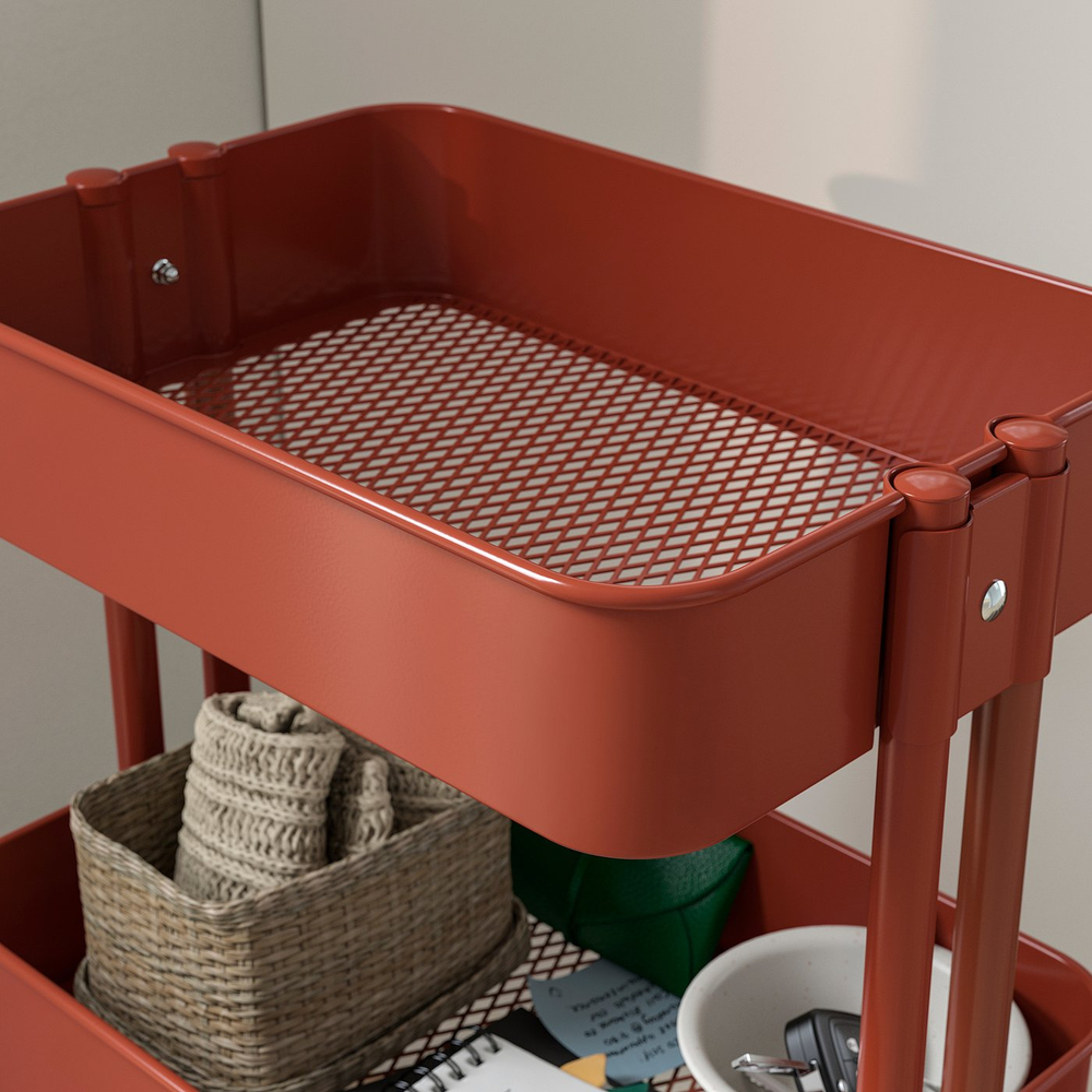 IKEA RÅSKOG  (ИКЕА РОСКОГ)  -  Тележка - красно-коричневый 35x45x77 см