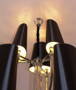 Люстра  Brunilde Chandelier  by Ipe cavalli черный 9 палафонов
