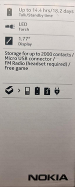 Nokia 105 (2019) Dual-SIM базовый телефон, черный (Из Финляндии)