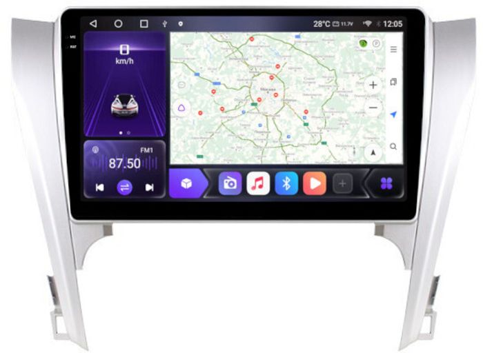 Магнитола для Toyota Camry 50 2011-2014 - Kuberg OL-1607-NPQU-2K QLed+2K, Android 12, Быстрая, CarPlay, 4G SIM-слот