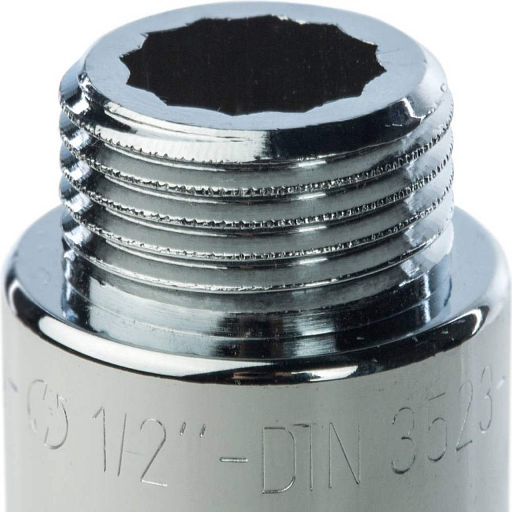 Удлинитель резьбовой STOUT SFT 0002 - 1/2" длина 100 мм (ВР/НР, латунь хромированная)