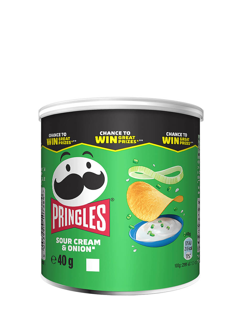 Чипсы PRINGLES 40 гр Сметана Лук (зеленый) (12)
