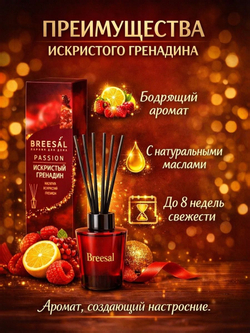 Аромадиффузор Breesal Passion Искристый гренадин, жидкость 70 мл