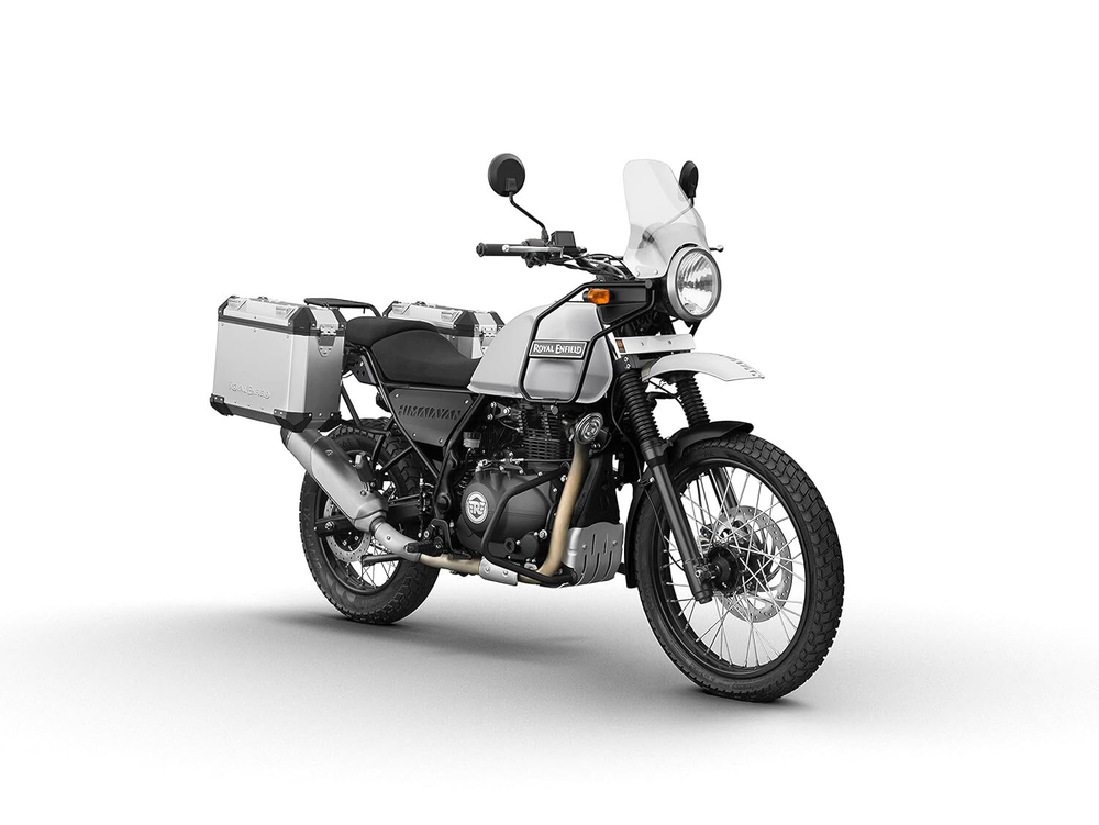 Кофры боковые Royal Enfield, тип - "Adventure", серебристого цвета, арт. 1990274